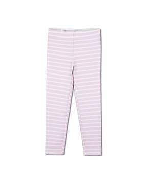 Striped Leggings with Elasticated Waistband