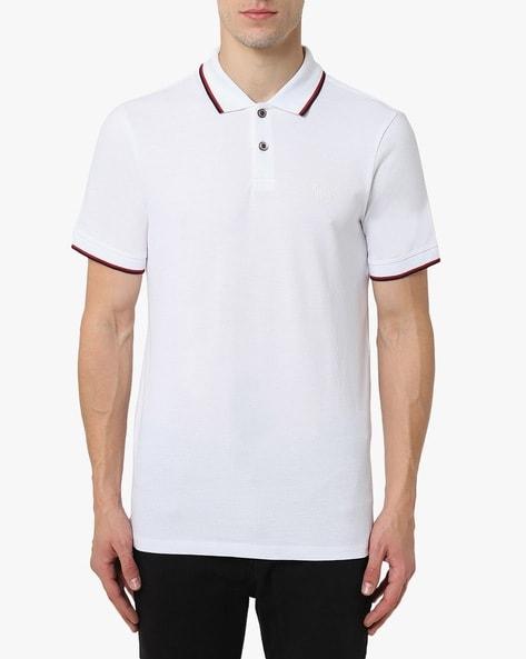 Textured Slim Fit Polo T-shirt