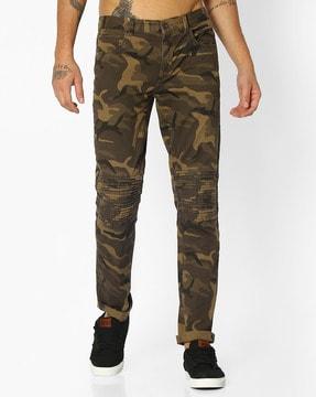 camouflage-printed-panelled-pants