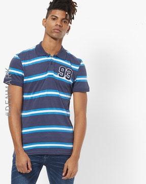 striped-cotton-polo-t-shirt-with-numeric-applique
