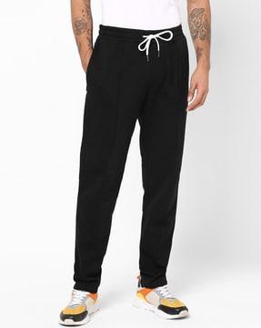 textured-mid-rise-pants-with-drawstring-waistband