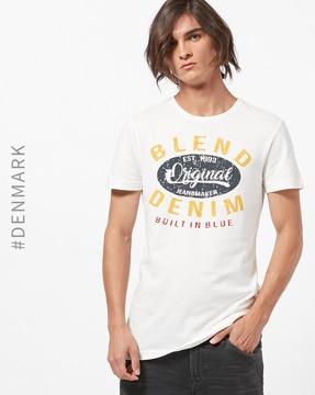 Typographic Print Crew-Neck T-shirt