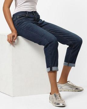 Mid-Wash Mid-Rise Jeans