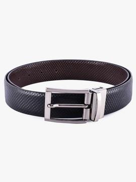 Textured Classic Genuine Leather Reversible Belt