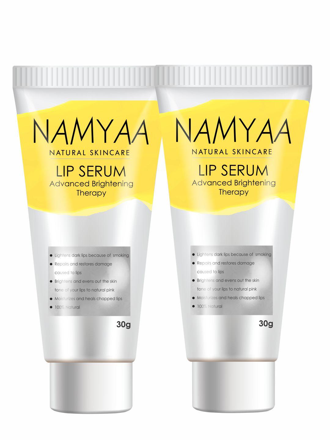 Namyaa Set of 2 Natural Lip Serums for Skin Toning + Lightening + Moisturizing 30 g Each