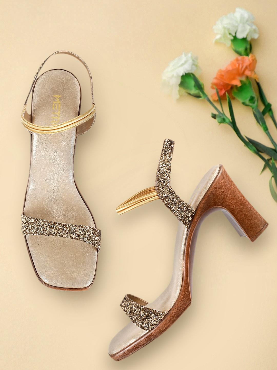 metro-women-gold-toned-solid-heels