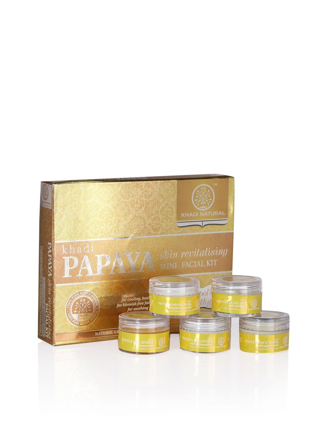 Khadi Natural Sustainable Papaya Skin Revitalizing Mini Facial Kit