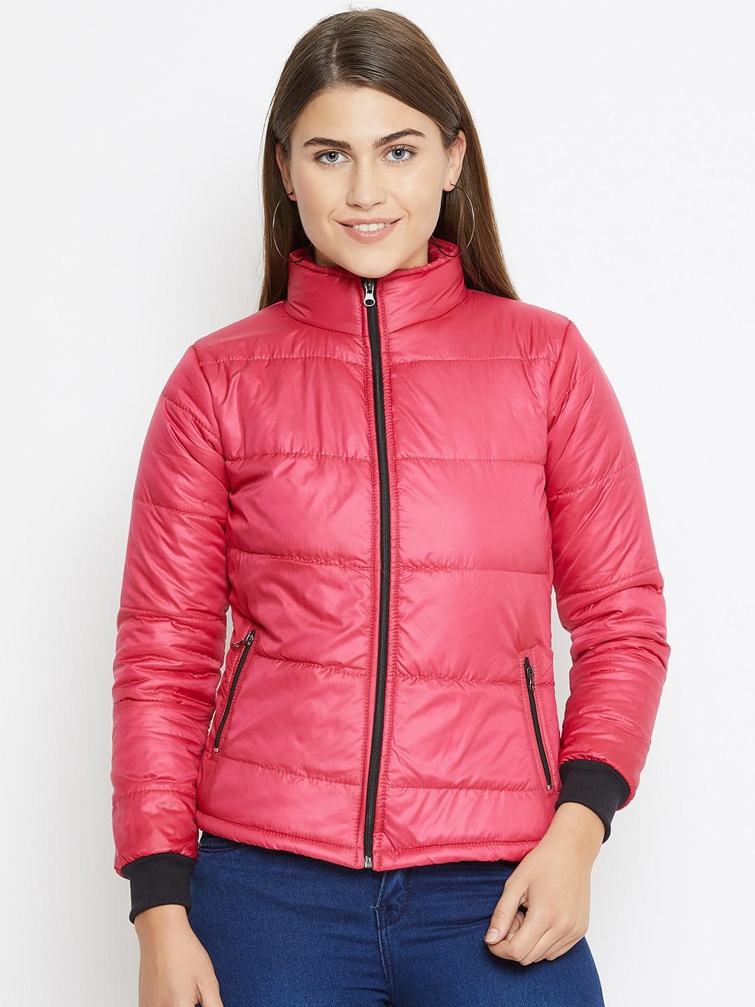 belle-fille-women-pink-solid-insulator-puffer-jacket