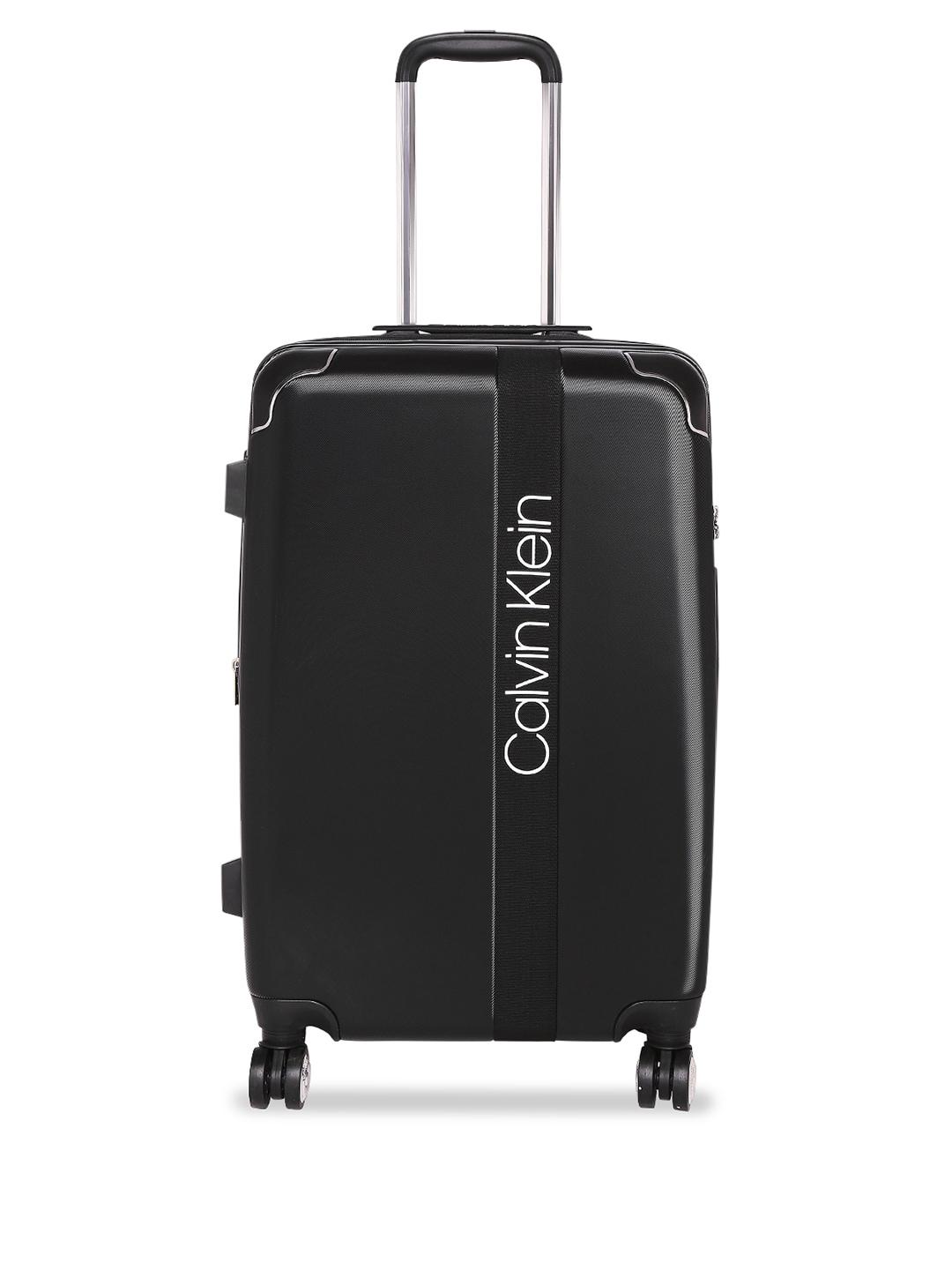 Calvin Klein Black Solid Madison Ave HS Hard-Sided Cabin Trolley Suitcase