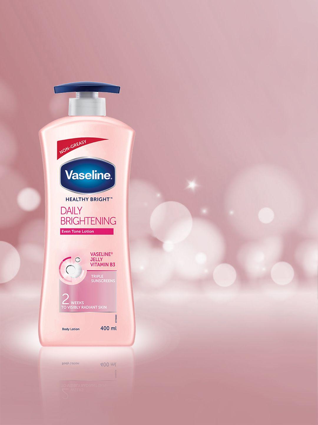 Vaseline Unisex Healthy Bright Daily Brightening Body Lotion with Mineral Oil 400 ml
