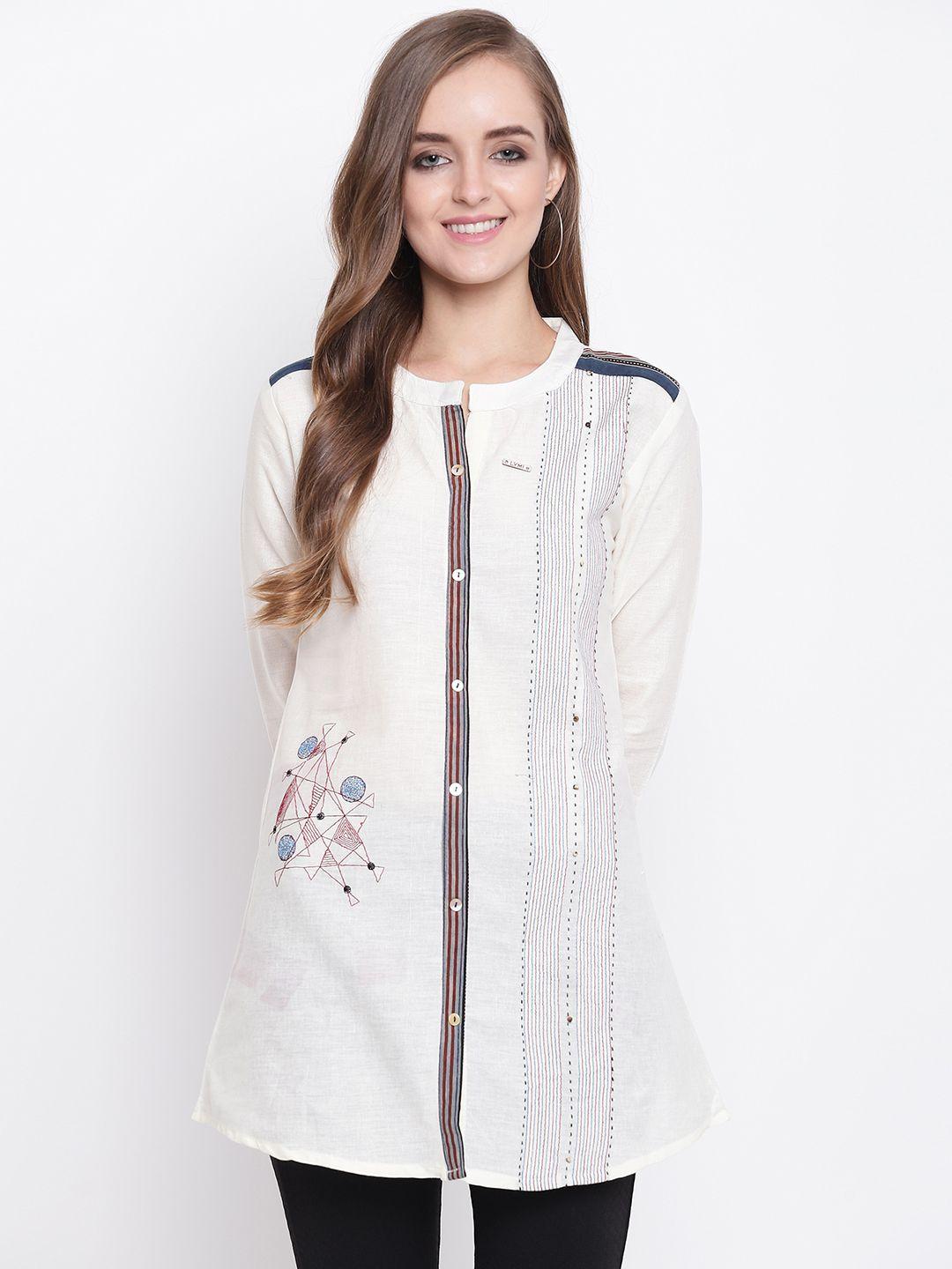 kvsfab-women-off-white-embroidered-a-line-kurti