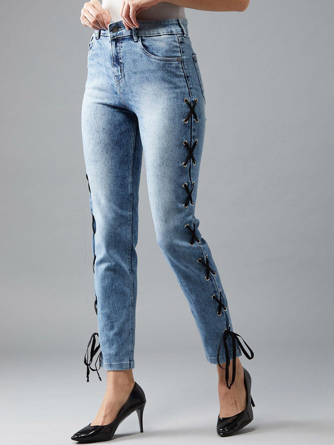 dolce-crudo-women-blue-slim-fit-high-rise-clean-look-stretchable-jeans