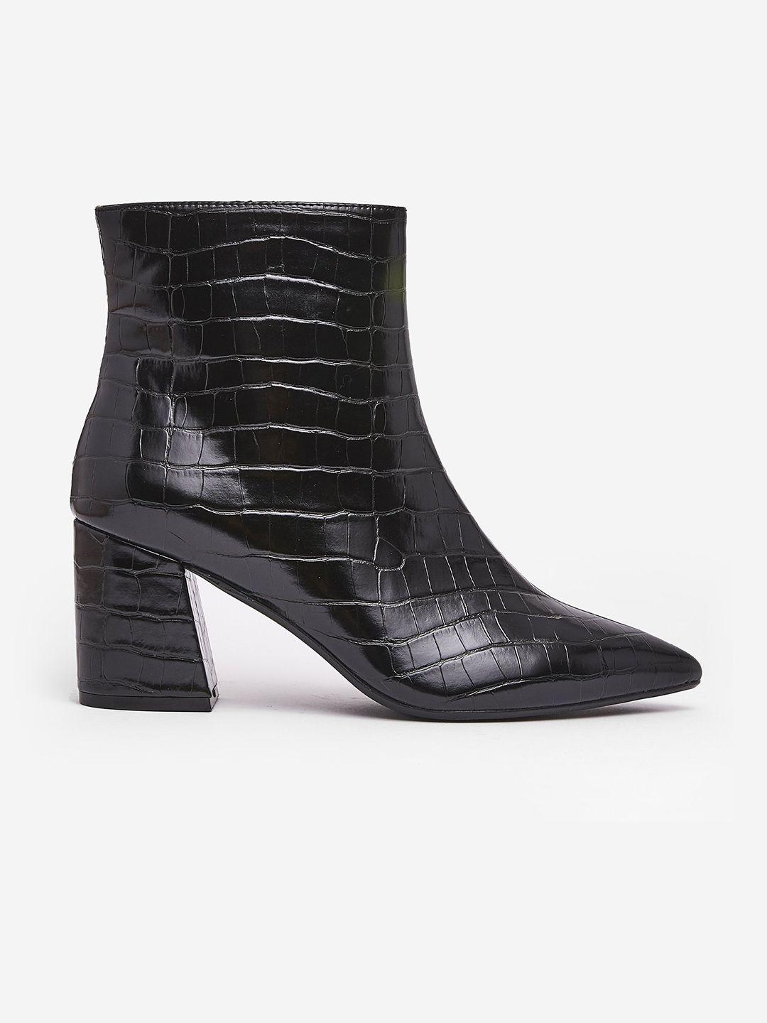 dorothy-perkins-women-black-croc-textured-wide-fit-mid-top-heeled-boots