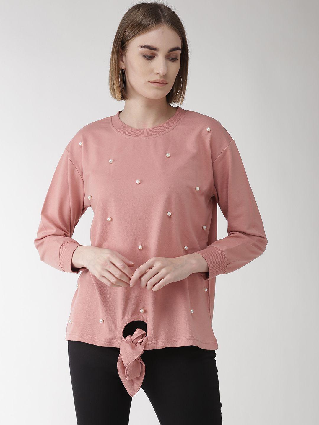 pluss-women-dusty-pink-embelished-sweatshirt