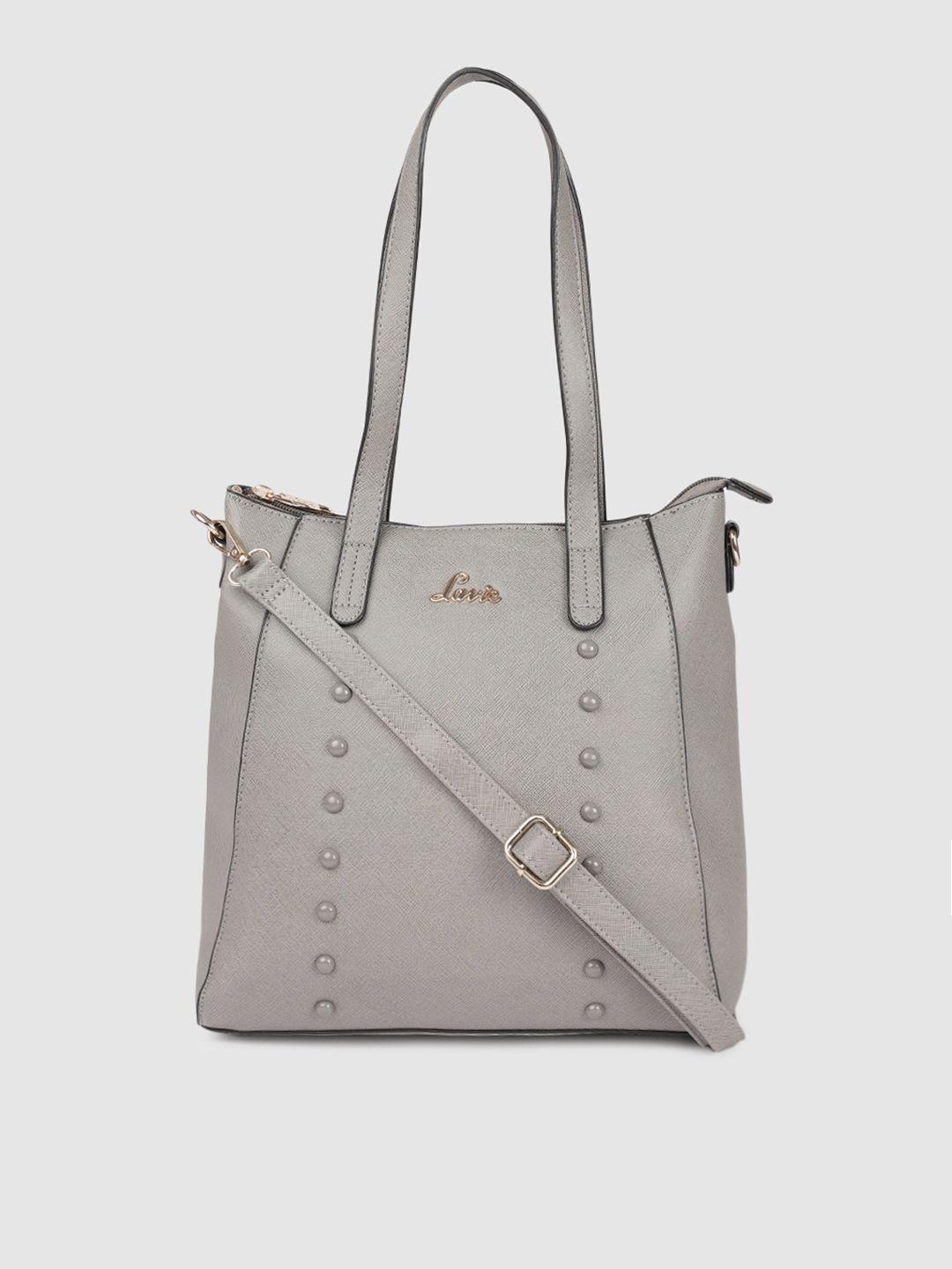 Lavie Grey Solid Shoulder Bag