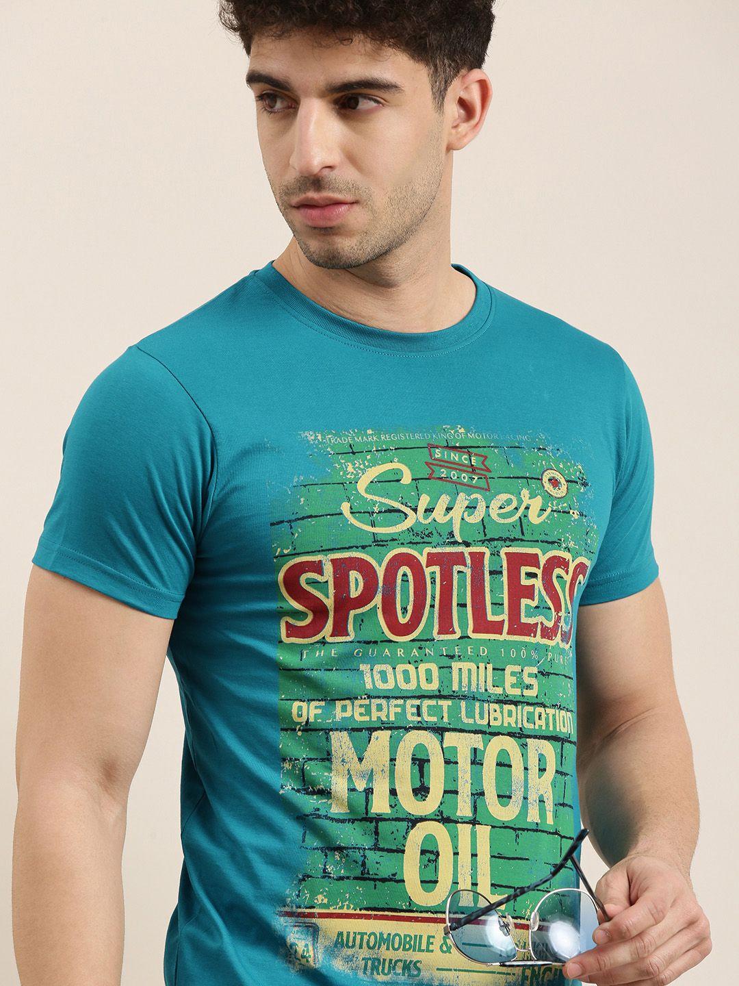 conditions-apply-men-teal-blue-printed-round-neck-pure-cotton-t-shirt