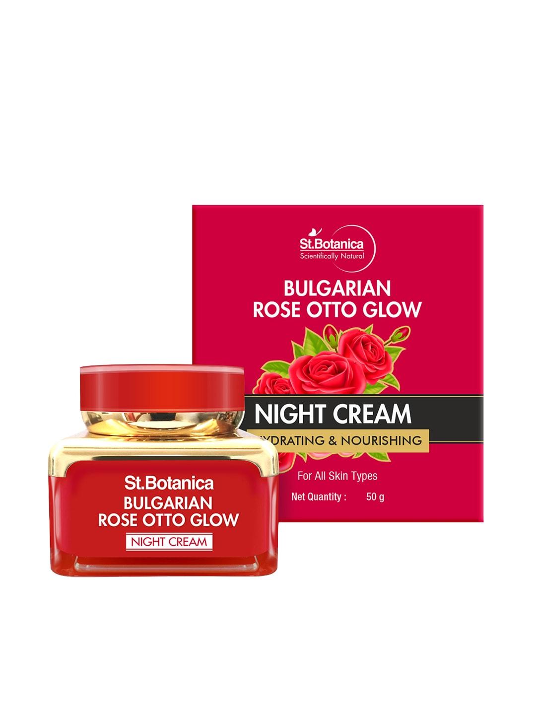 StBotanica Bulgarian Rose Otto Glow Night Cream Brightening, Hydrating & Nourishing - 50g