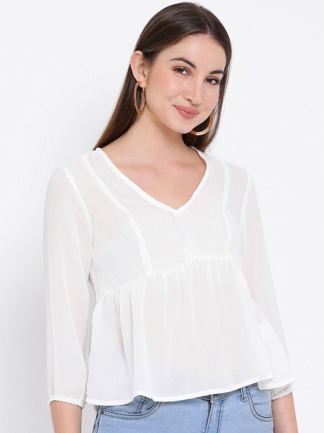 oxolloxo-women-white-solid-empire-top