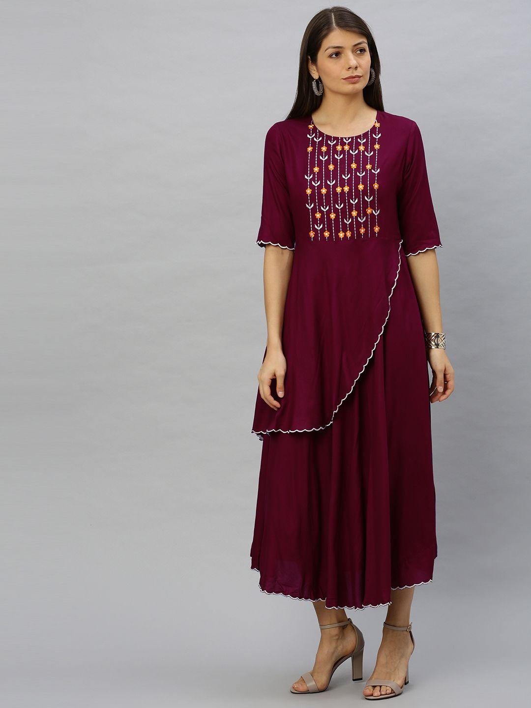 yash-gallery-women-burgundy-embroidered-layered-maxi-dress