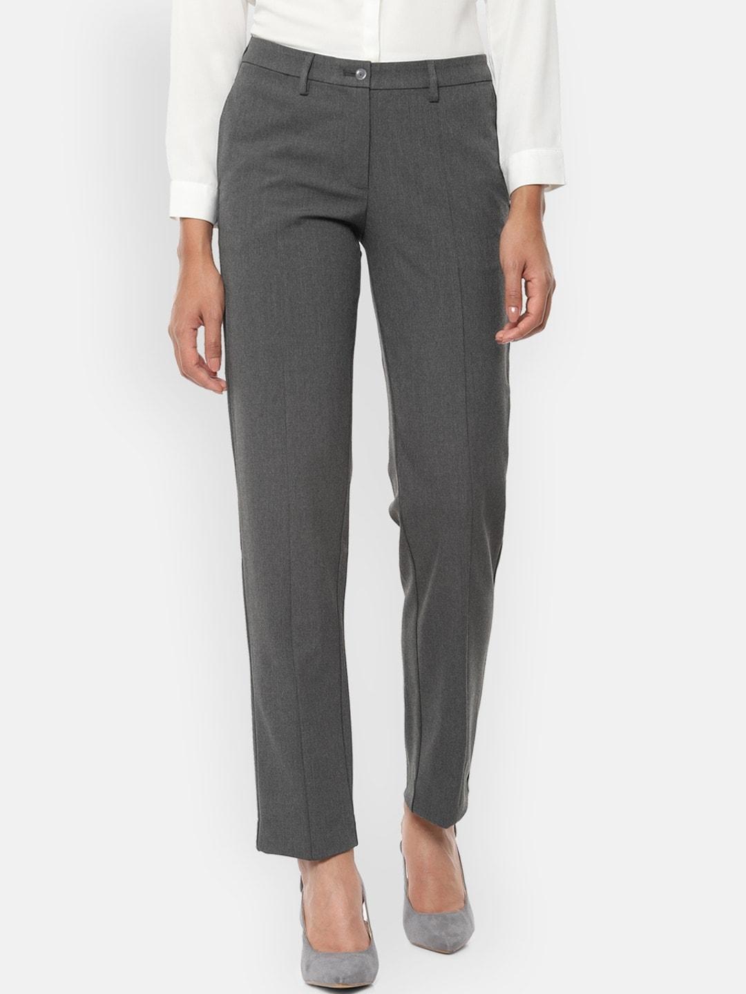 Van Heusen Woman Grey Formal Trousers