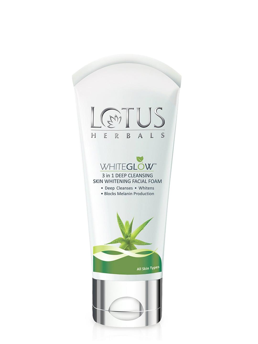 Lotus Herbals Sustainable WhiteGlow 3-in-1 Deep Cleansing Skin Whitening Facial Foam 100 g