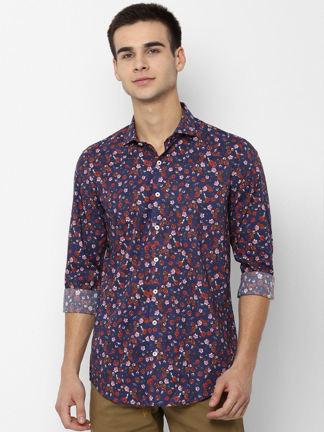 simon-carter-london-men-navy-blue-&-red-slim-fit-printed-casual-shirt