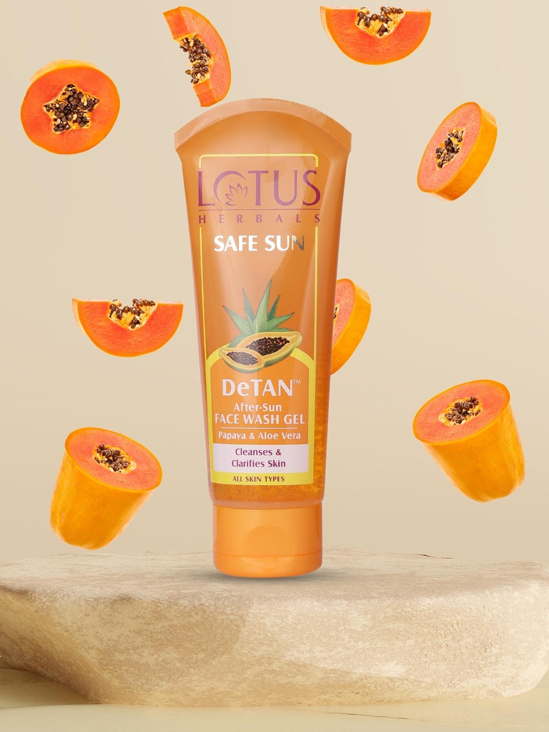 Lotus Herbals Unisex Safe Sun DeTAN After-Sun Face Wash Gel - 100 g