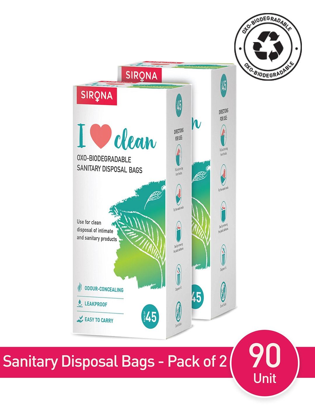 Sirona Pack Of 2 Sanitary & Diapers Disposal Bags