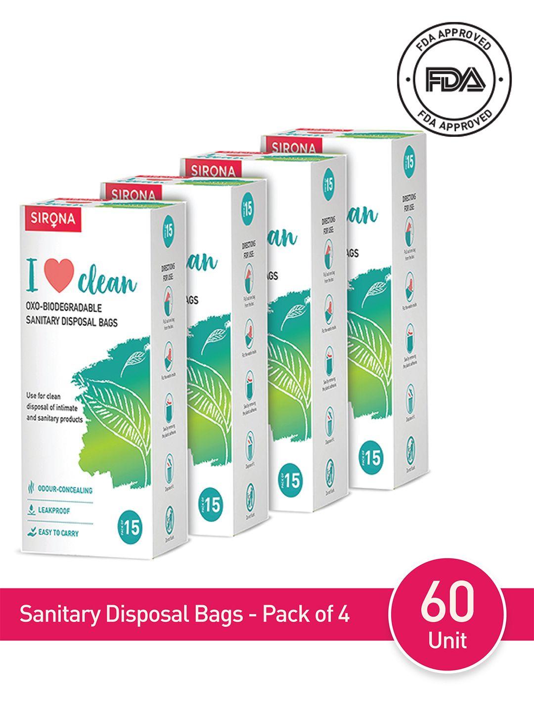 Sirona Women Set of 4 Biodegradable Sanitary & Diapers Disposal Bags