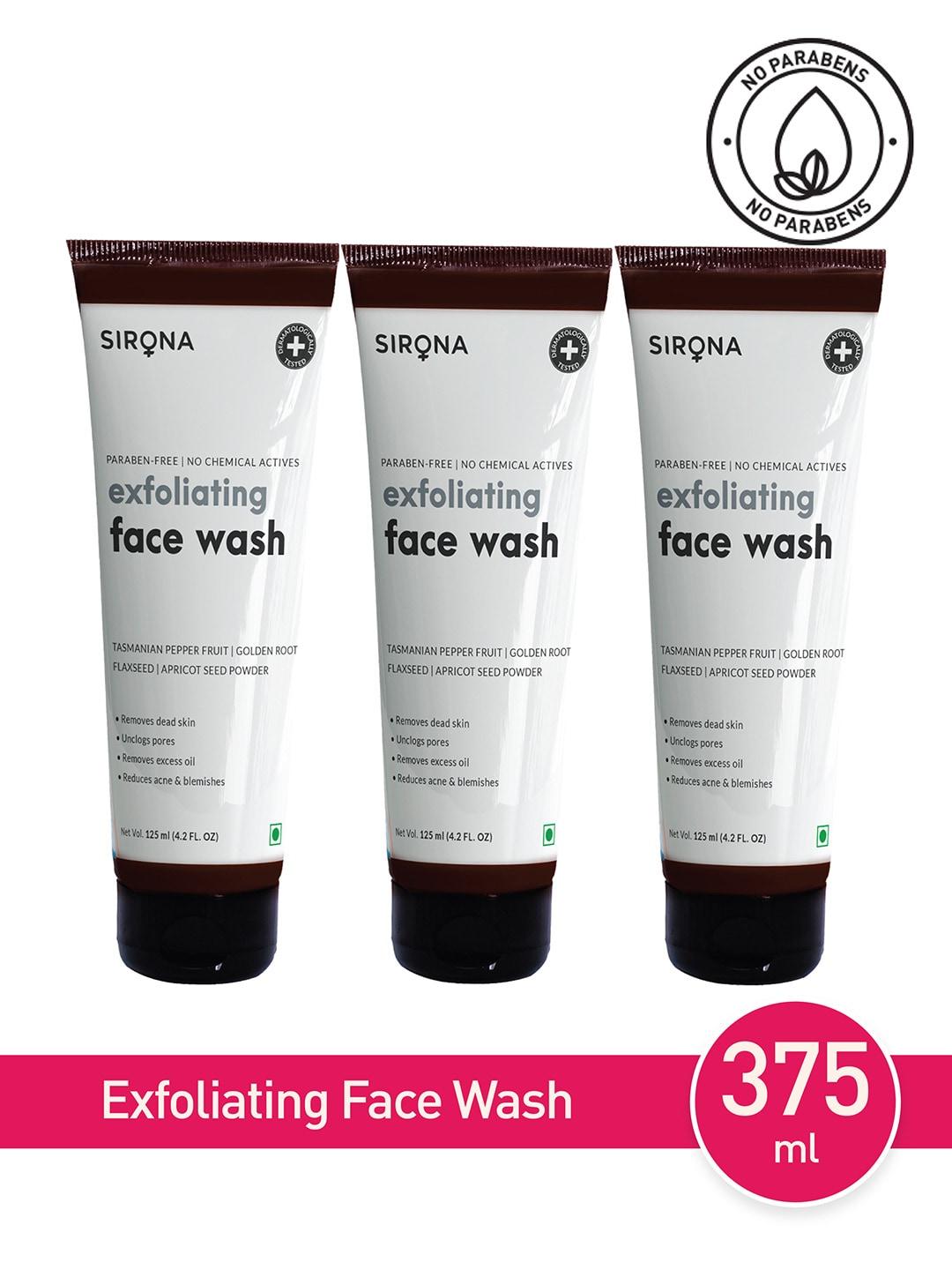 Sirona Unisex Natural Exfoliating Face Wash 125 ml Each