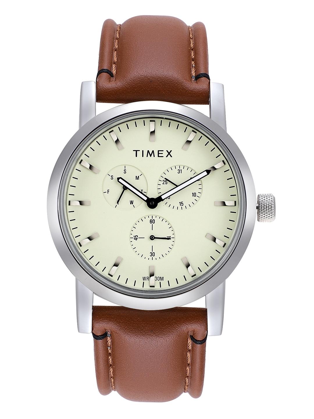 Timex Men Beige Multifunction Analogue Watch - TWEG16608