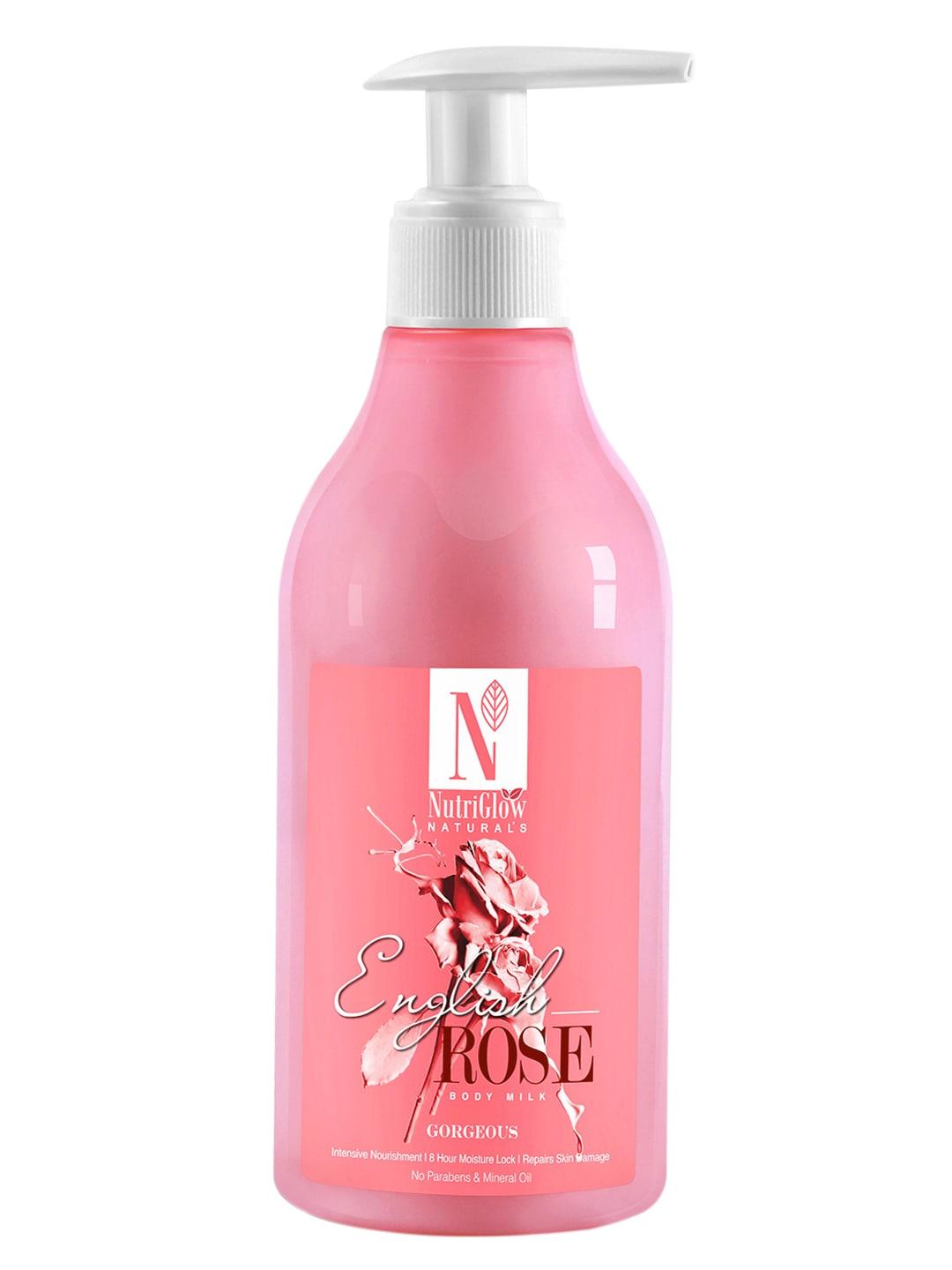 NutriGlow Unisex English Rose Skin Nourishment Sustainable Body Milk 300ml