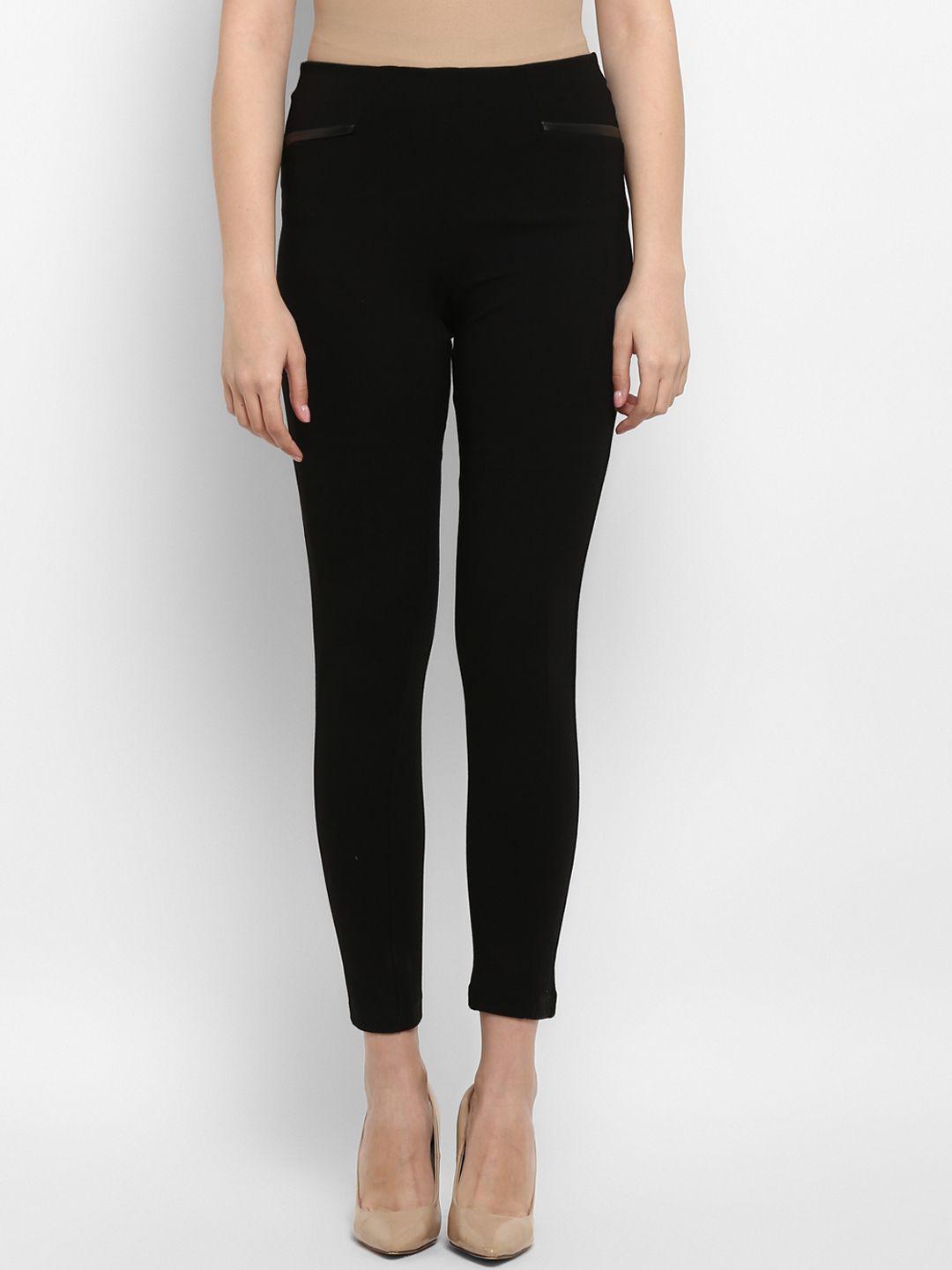 Mode by Red Tape Women Black Solid Slim Fit Treggings