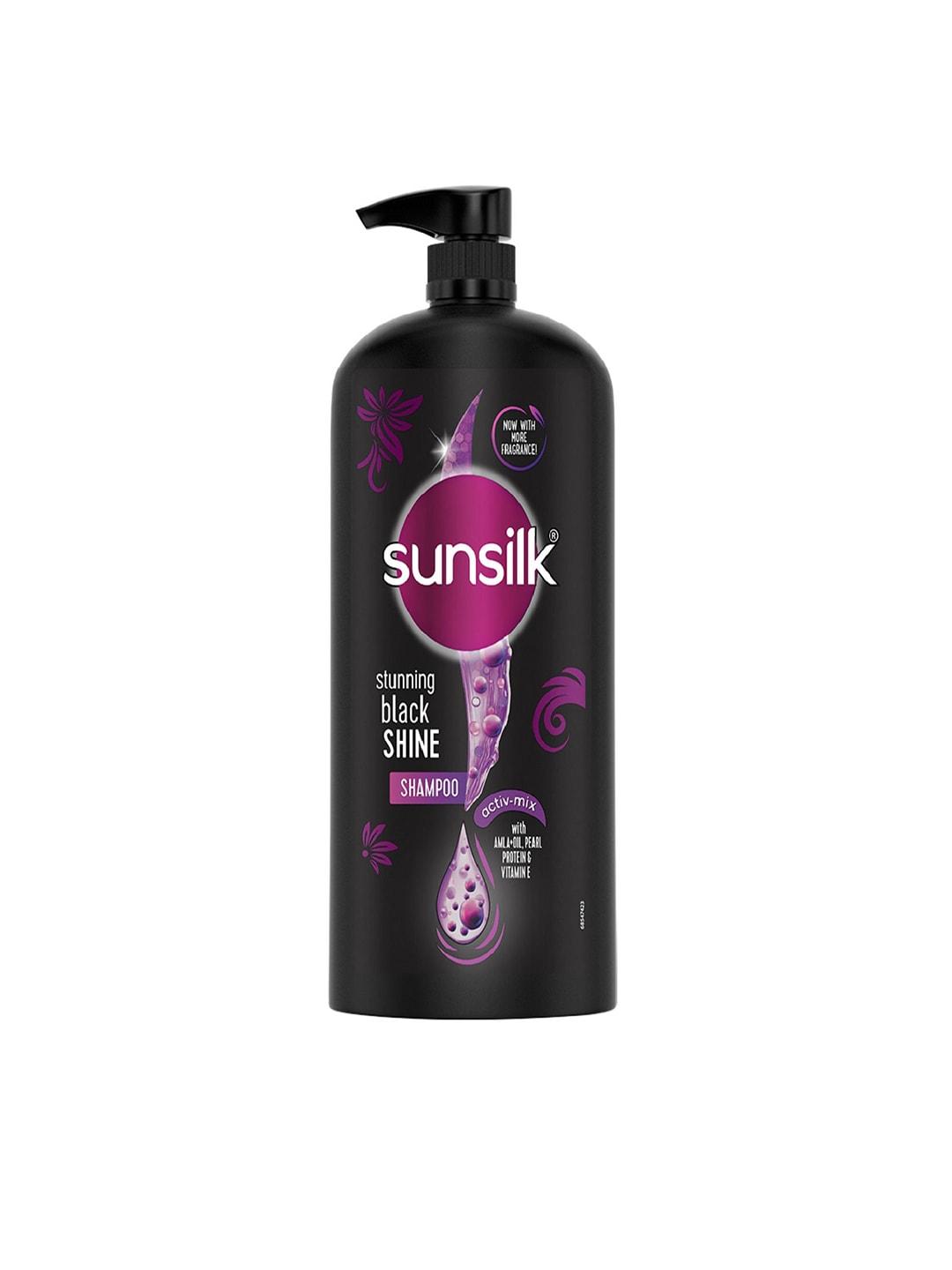 Sunsilk Stunning Black Shine Shampoo, With Amla+Oil, Pearl Protein & Vitamin E 1L
