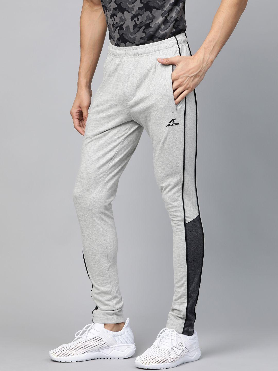 alcis-men-grey-melange-solid-outdoor-track-pants