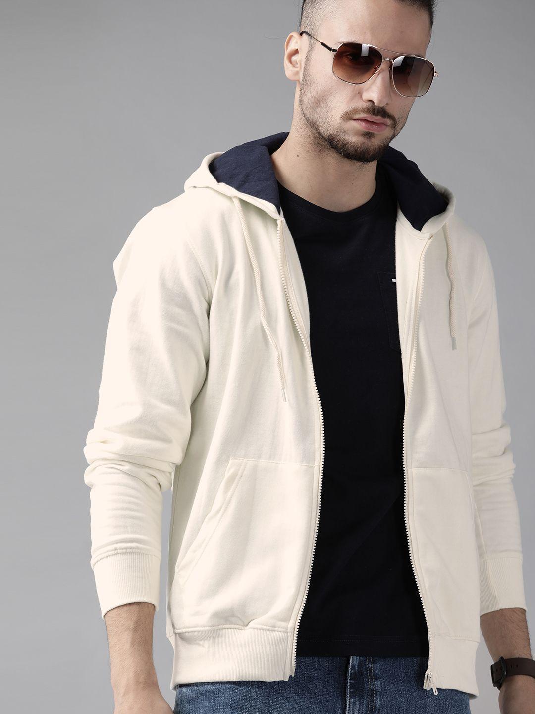 roadster-men-off-white-solid-hooded-sweatshirt