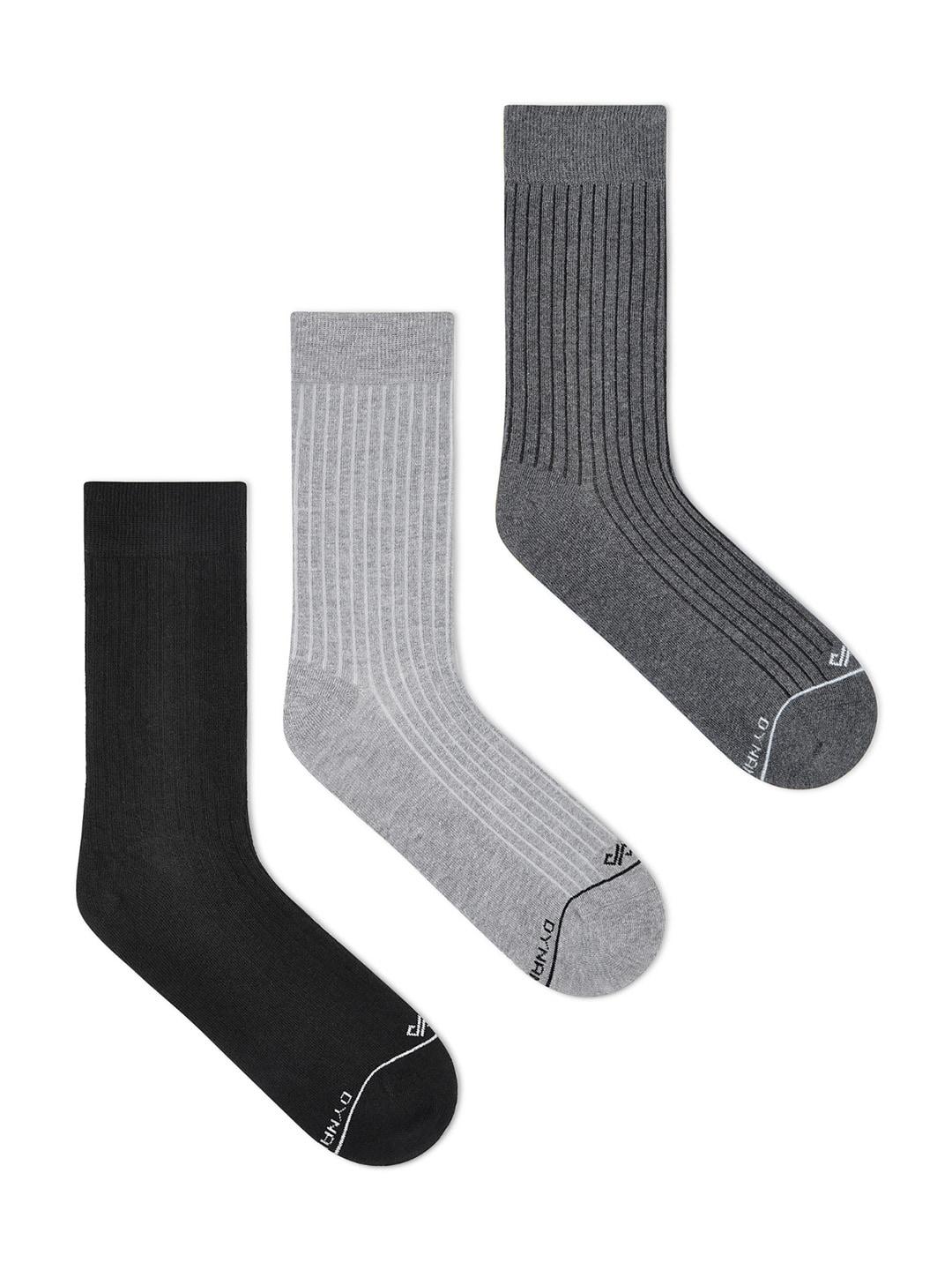 dynamocks-unisex-pack-of-3-solid-calf-length-socks