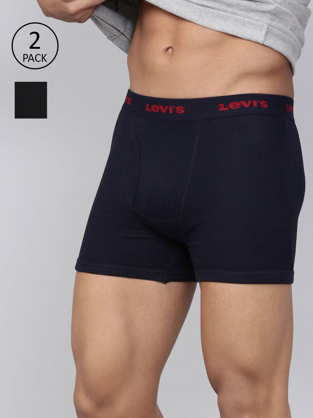 levis-pack-of-2-smartskin-technology-cotton-trunks-with-tag-free-comfort-#001-boxer-brief