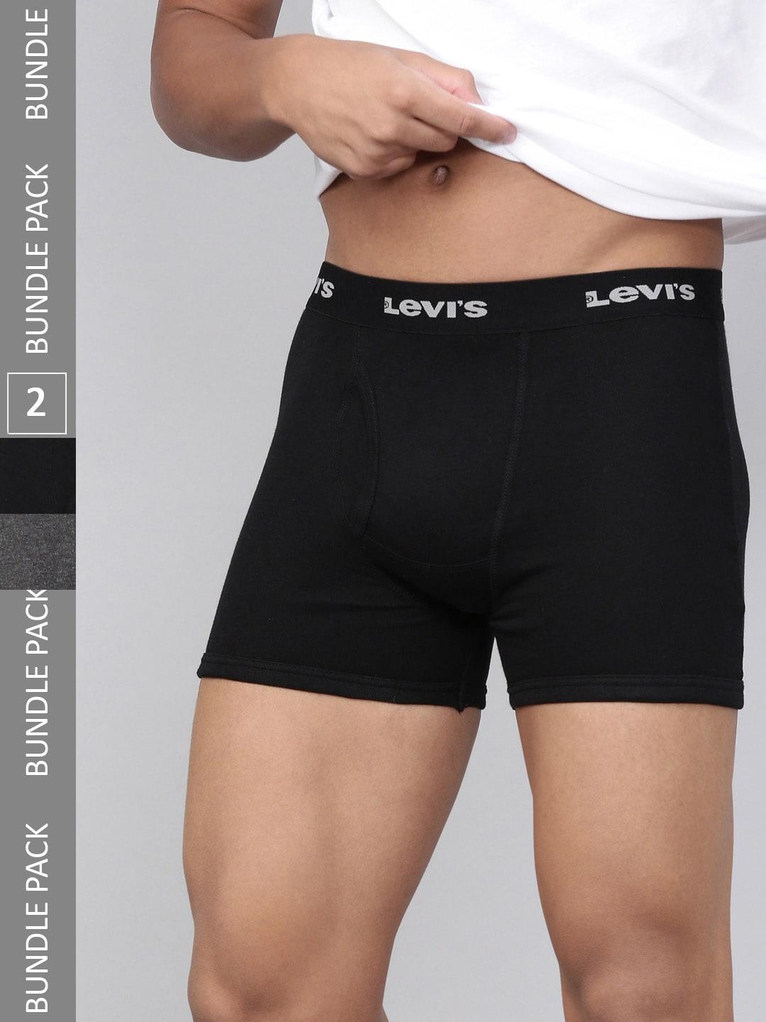 Levis Pack of 2 Smartskin Technology Cotton Trunks with Tag Free Comfort #001-BOXER BRIEF