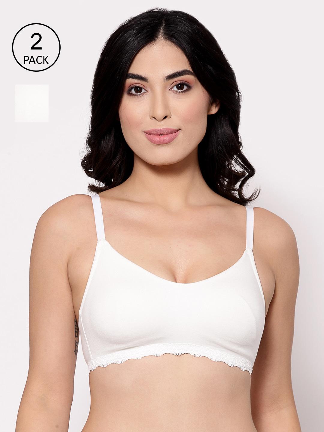 Inner Sense Pack of 2 Solid Non-Wired Non Padded Sustainable T-shirt Bra ISBC054