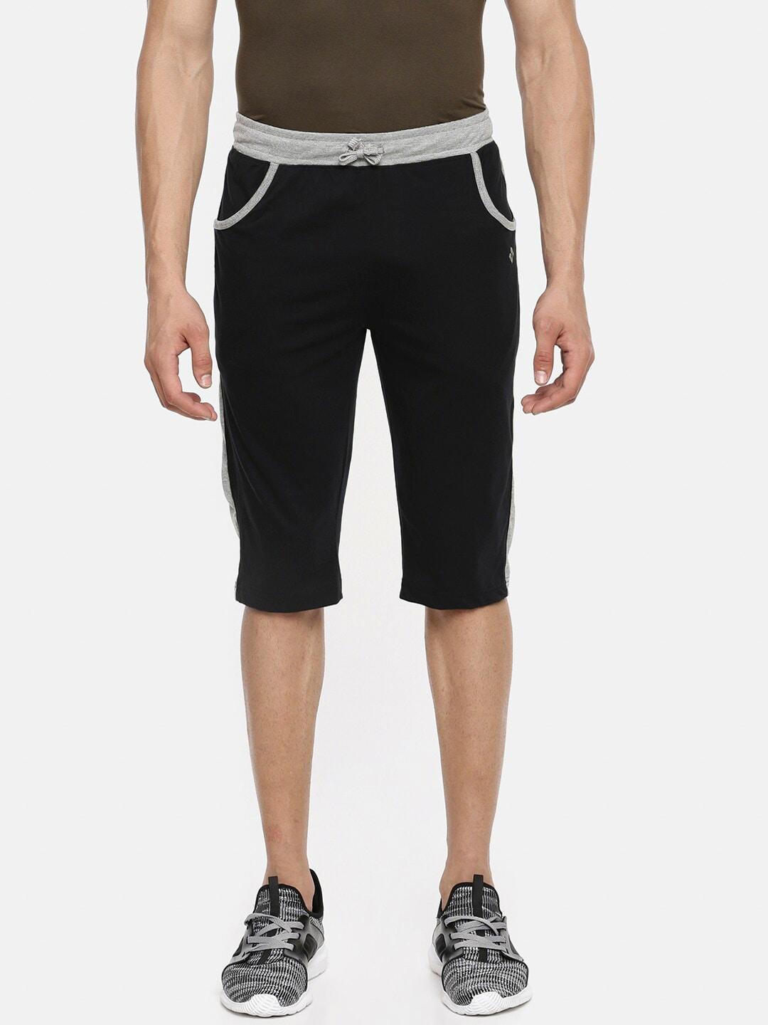 Dollar Men Black Colourblocked Regular Fit Regular Shorts