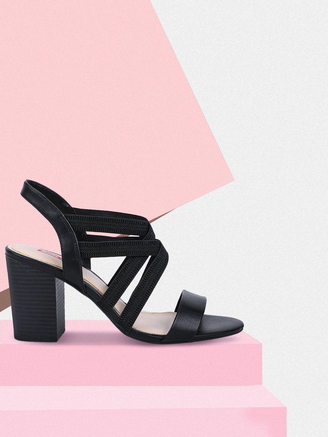 bata-women-black-solid-block-heels