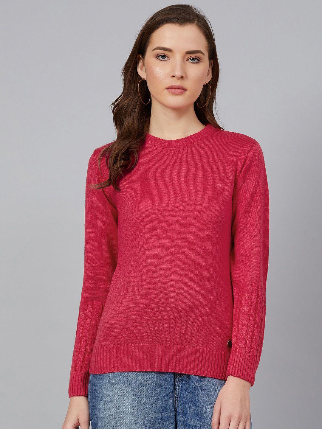 cayman-women-pink-solid-pullover