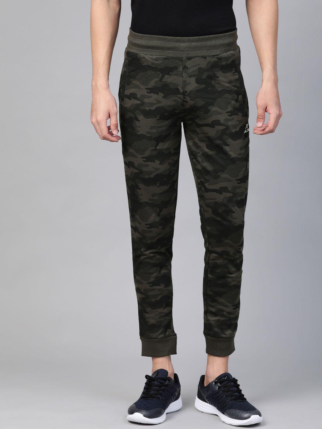alcis-men-olive-green-straight-fit-camouflage-printed-joggers