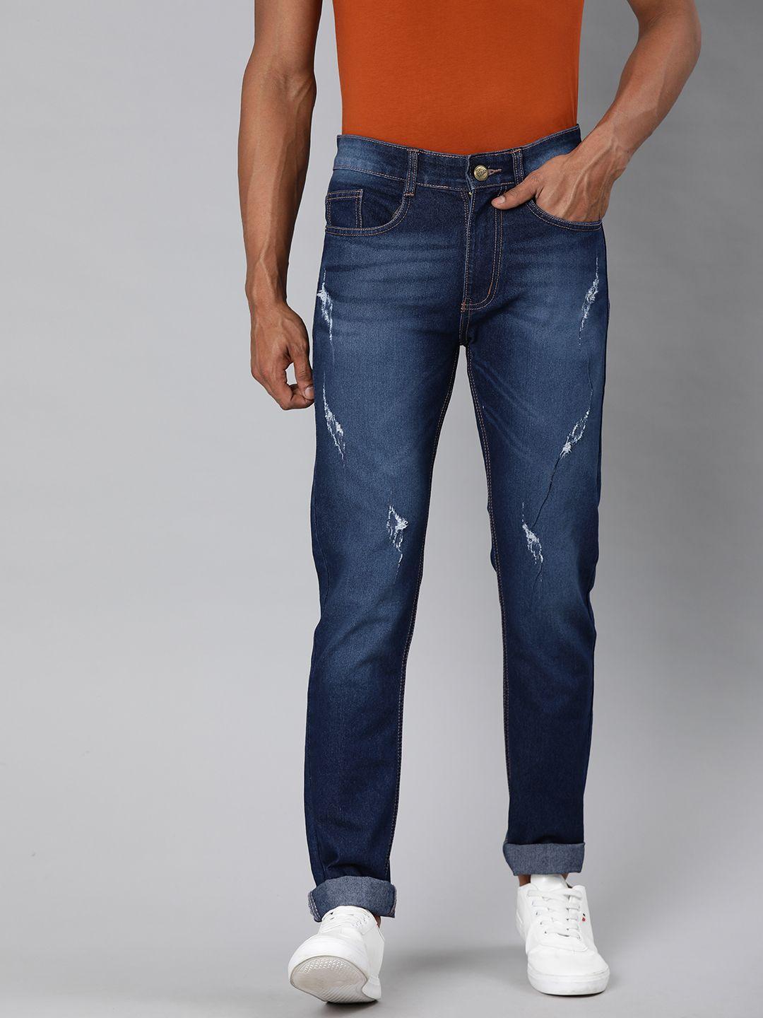 urbano-fashion-men-blue-slim-fit-mid-rise-mildly-distressed-stretchable-jeans