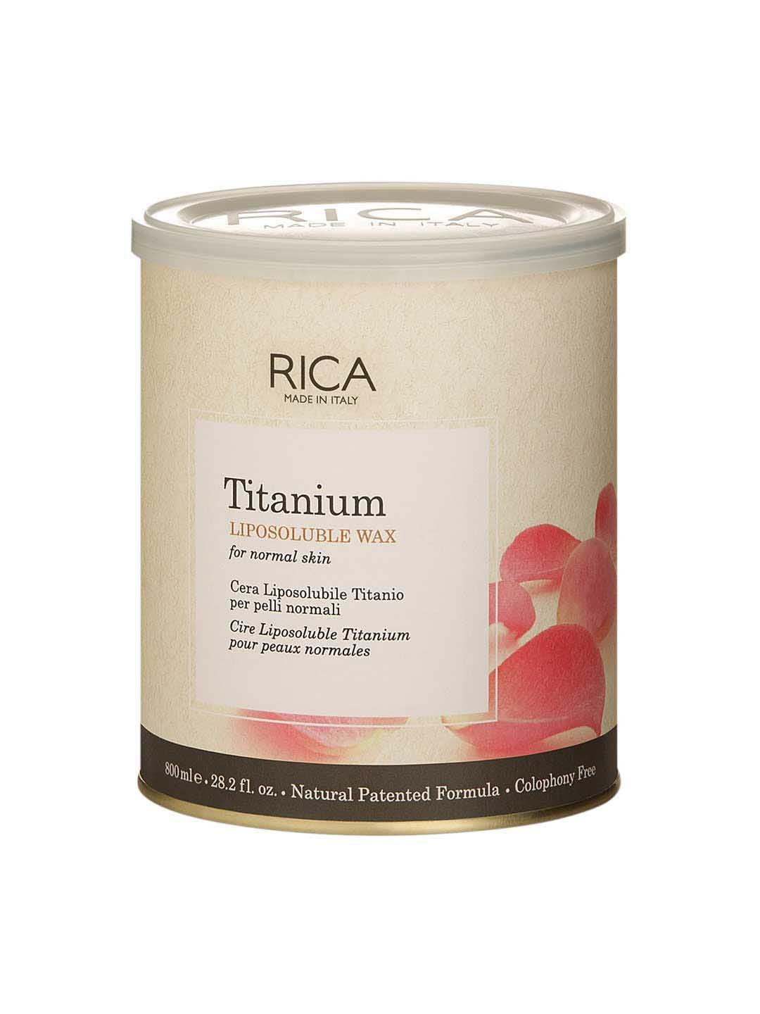 RICA Unisex Titanium Liposoluble Rose Wax 800 ml