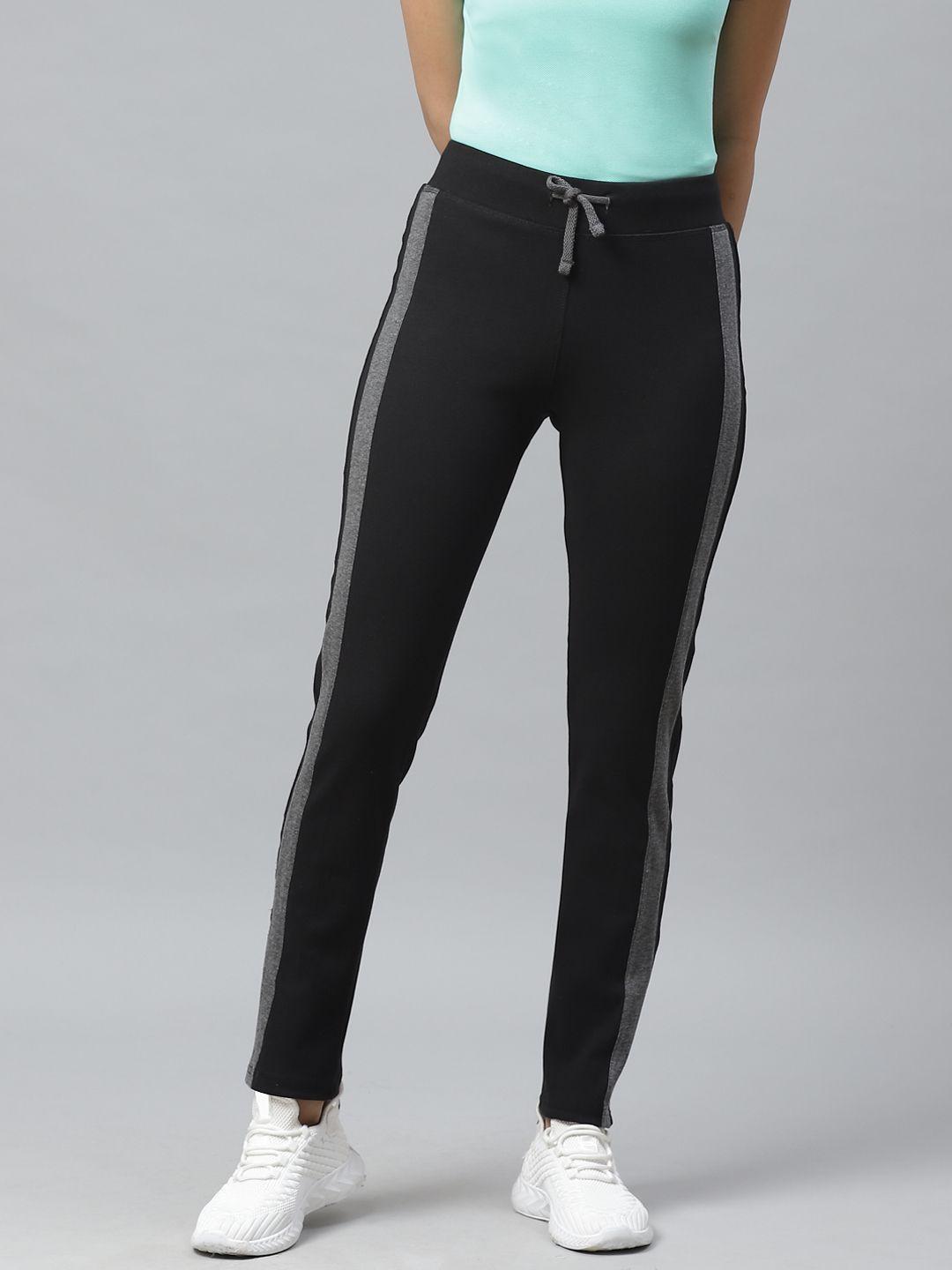 cayman-women-black-solid-track-pants
