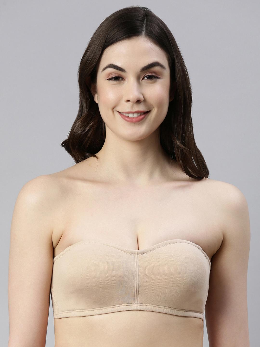 Enamor Skin Non-Wired Non Padded Full Coverage Balconette Bra with Detachable Straps A019