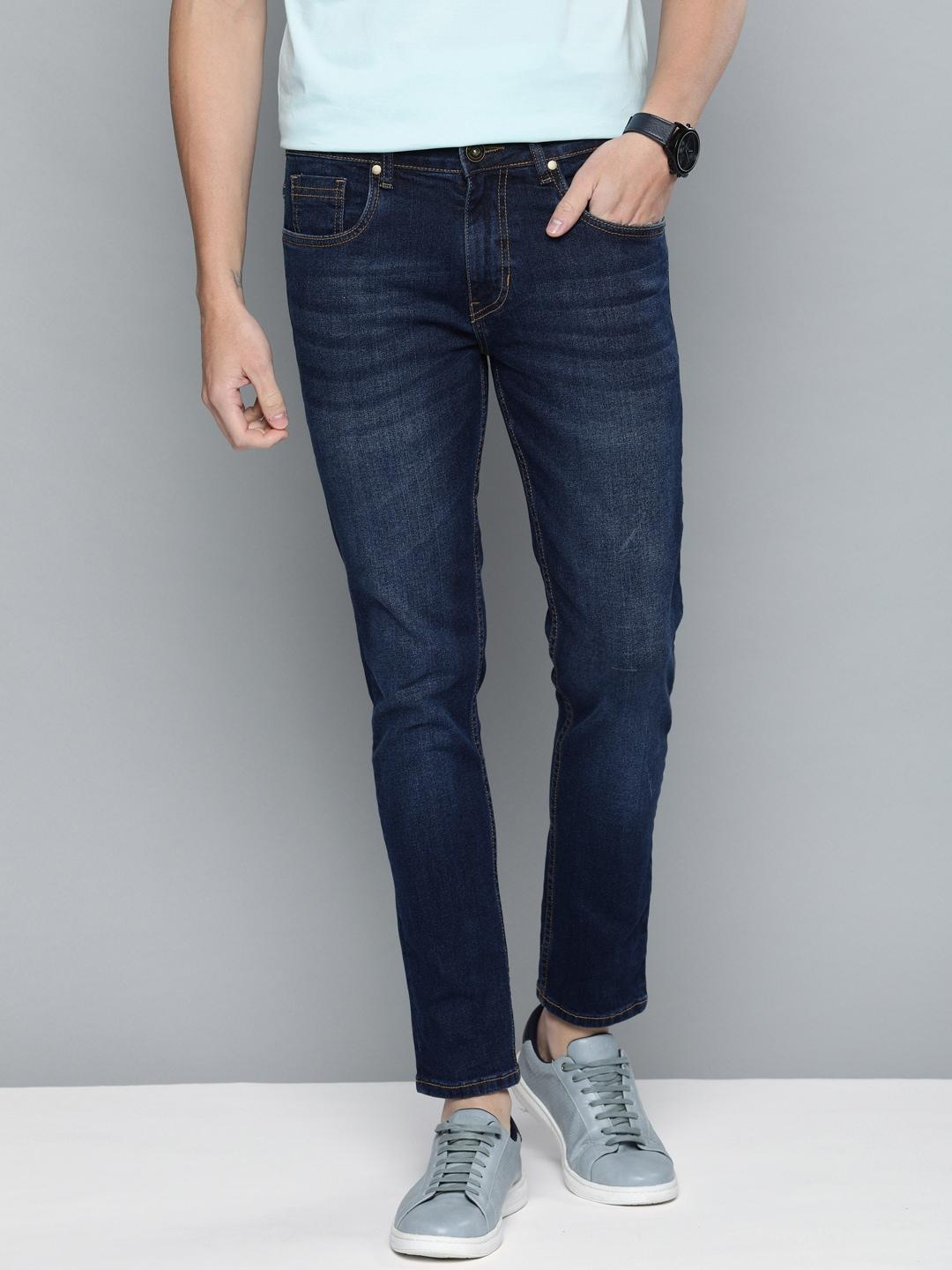 mast-&-harbour-men-navy-blue-skinny-fit-mid-rise-clean-look-stretchable-jeans