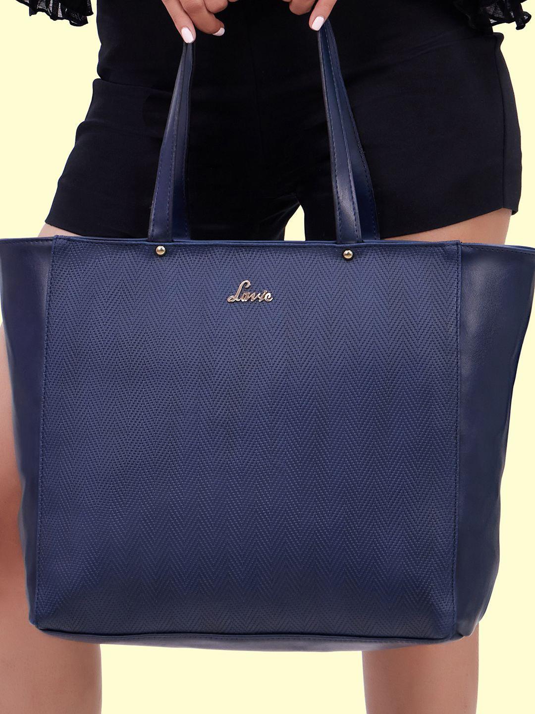 Lavie Malgana Navy Blue Printed Structured Shoulder Bag